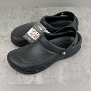 Crocs Bistro Clogs Mens Sz 11 Slip Resistant Work Chef Nurse Black Shoes 10075